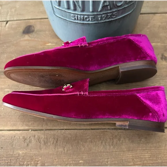 Sam Edelman raspberry velvet bit loafers - Picture 3 of 7